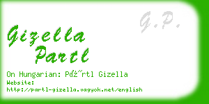 gizella partl business card